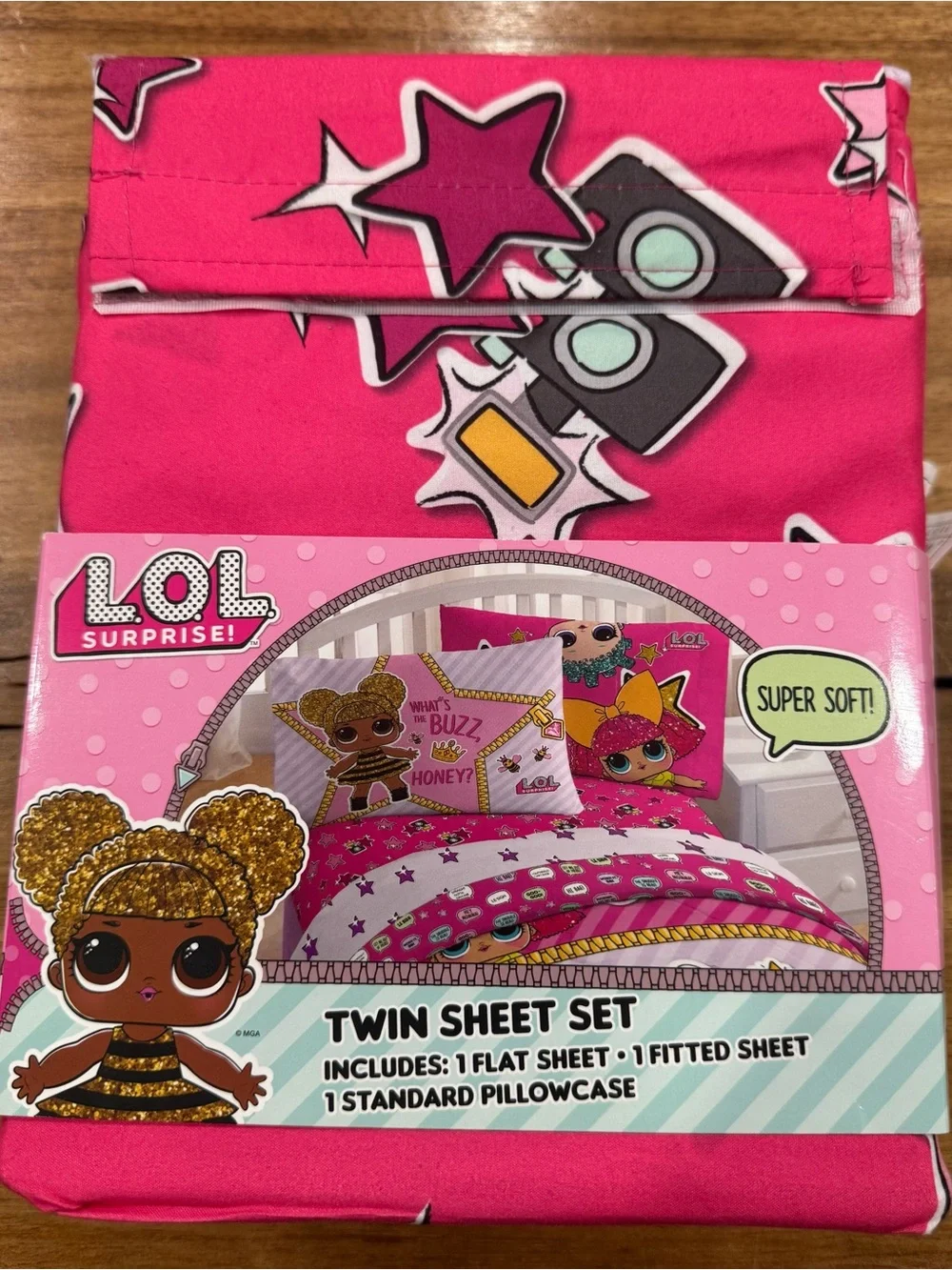 LOL SUPER SOFT TWIN SHEET SET NEW NWT SURPRISE BEDTIME FUN UNISEX RARE HTF